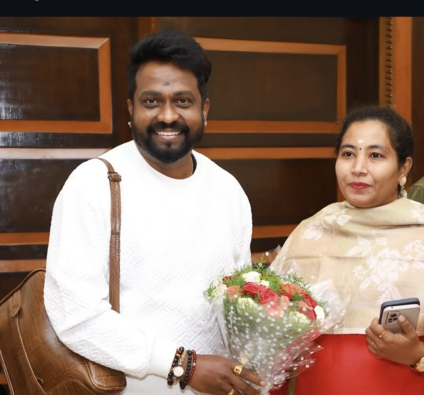 Welcoming a guest at the Grand Launch